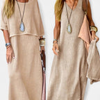 Hadley | Women's Relaxed Two-Piece Set, Coordinated Summer Outfit for Holidays and Casual Wear, Coordinated Summer Outfit for Holidays and Casual Wear - Khaki