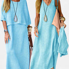 Hadley | Women's Relaxed Two-Piece Set, Coordinated Summer Outfit for Holidays and Casual Wear, Coordinated Summer Outfit for Holidays and Casual Wear - Blue