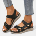 Harper | Women's Orthopaedic Slip-On Sandals, Comfortable Everyday Sandals | Dressific | Negro