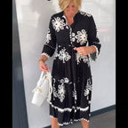 Imogen | Women's Floral Print Midi Dress, Elegant Summer Dress | Dressific