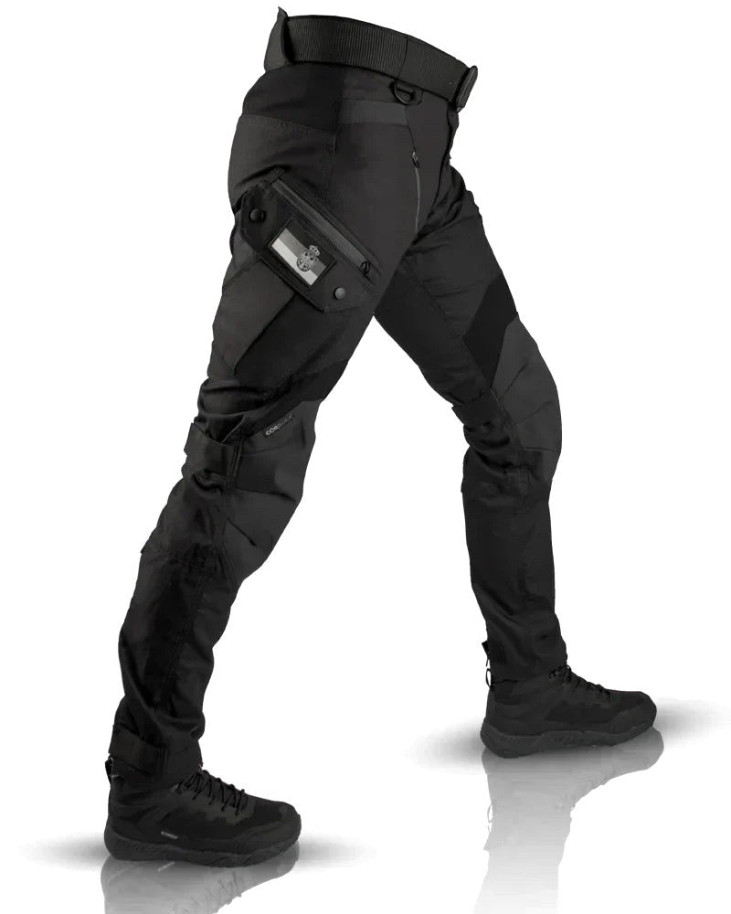 Jack | Men's Waterproof Tactical Trousers, Reinforced Work Trousers | Dressific | Black