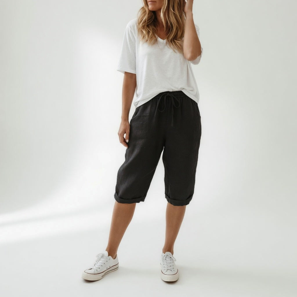 Jade | Women's Cotton Bermuda Shorts, Relaxed-Fit Warm-Weather Shorts | Dressific | Wit