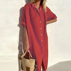 Jasmine | Women's Cotton Shirt Dress, Lightweight Summer Dress | Dressific