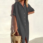 Jasmine | Women's Cotton Shirt Dress, Lightweight Summer Dress | Dressific