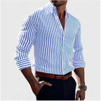 Jasper | Women's Striped Shirt, Vertical Stripe Classic Blouse | Dressific