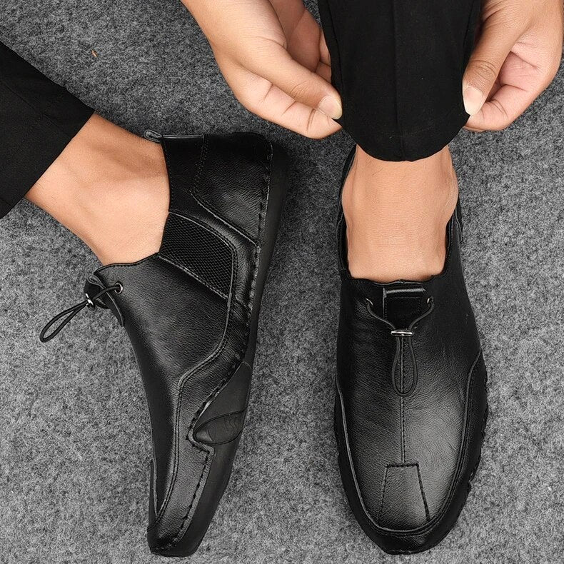 Jordan | Men's Leather Loafers, Slip-On Loafers | Dressific | Zwart