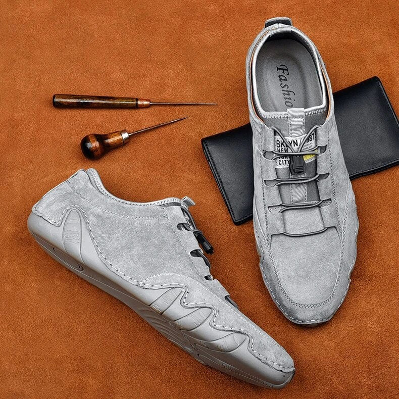Jordan | Men's Leather Loafers, Slip-On Loafers | Dressific | Lichtgrijs