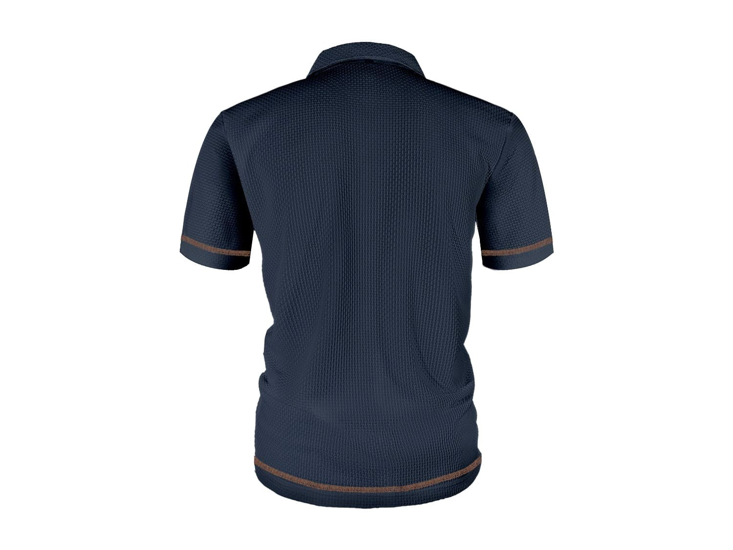 Kane | Men's Knitted Polo Shirt with Contrast Trim, Short Sleeve Polo | Dressific