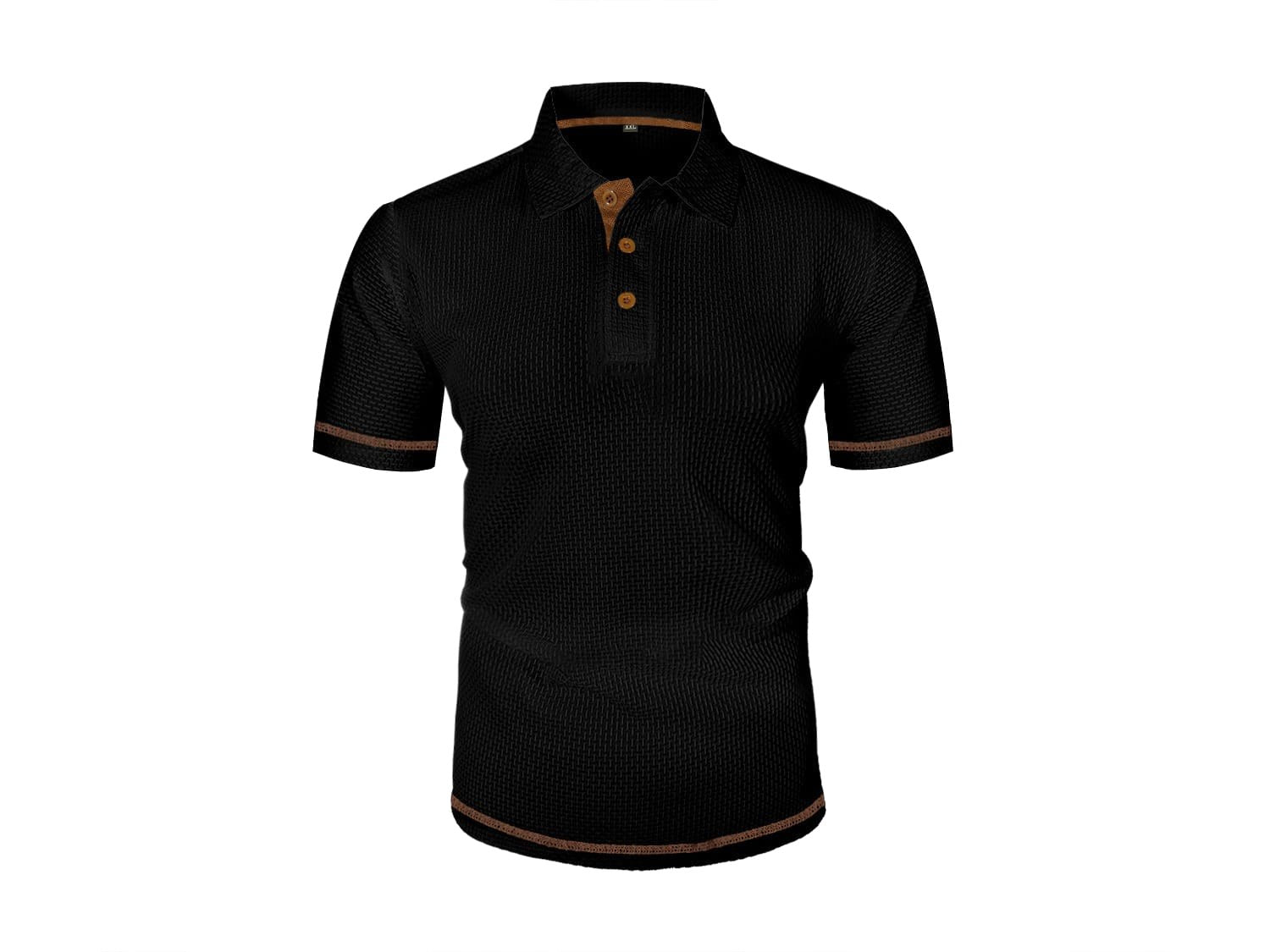 Kane | Men's Knitted Polo Shirt with Contrast Trim, Short Sleeve Polo | Dressific