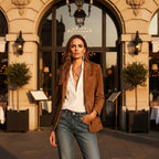 Kasey | Women's Vintage Suede Jacket, Tailored Autumn Jacket | Dressific