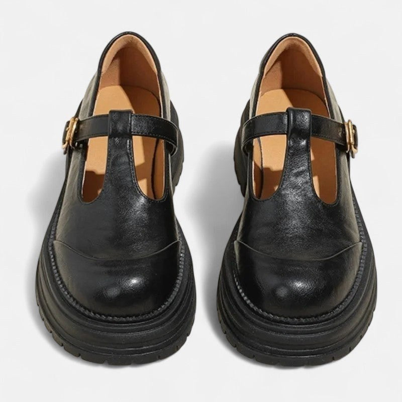 Kiara | Women's Orthopedic Mary Jane Shoes, Cushioned Arch Support Shoes | Dressific | Black