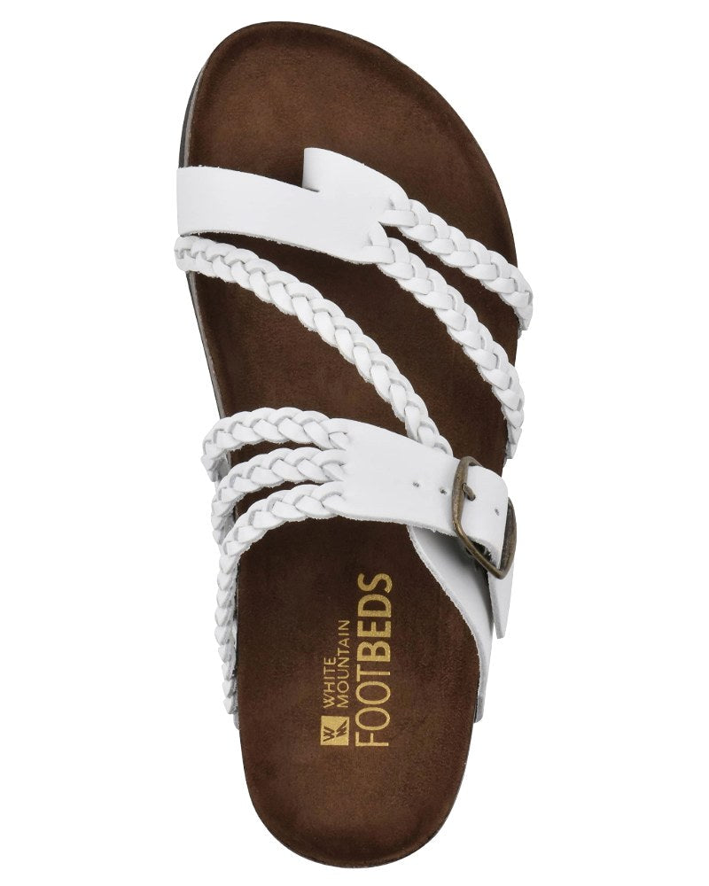 Kiera | Women's Braided Strap Toe-Loop Sandals, Textured Warm-Weather Sandals | Dressific