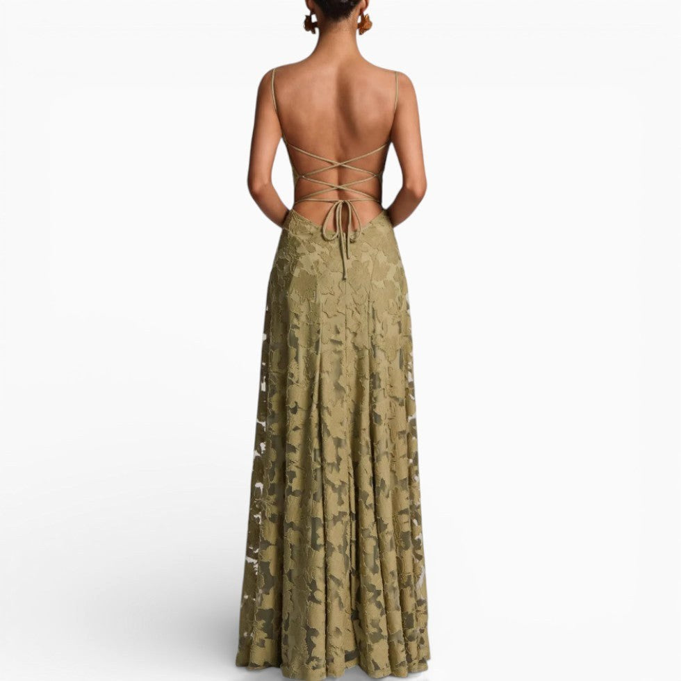 Kirra | Women's Sleeveless Maxi Dress with Floral Print, Fitted Bodice Occasion Dress | Dressific