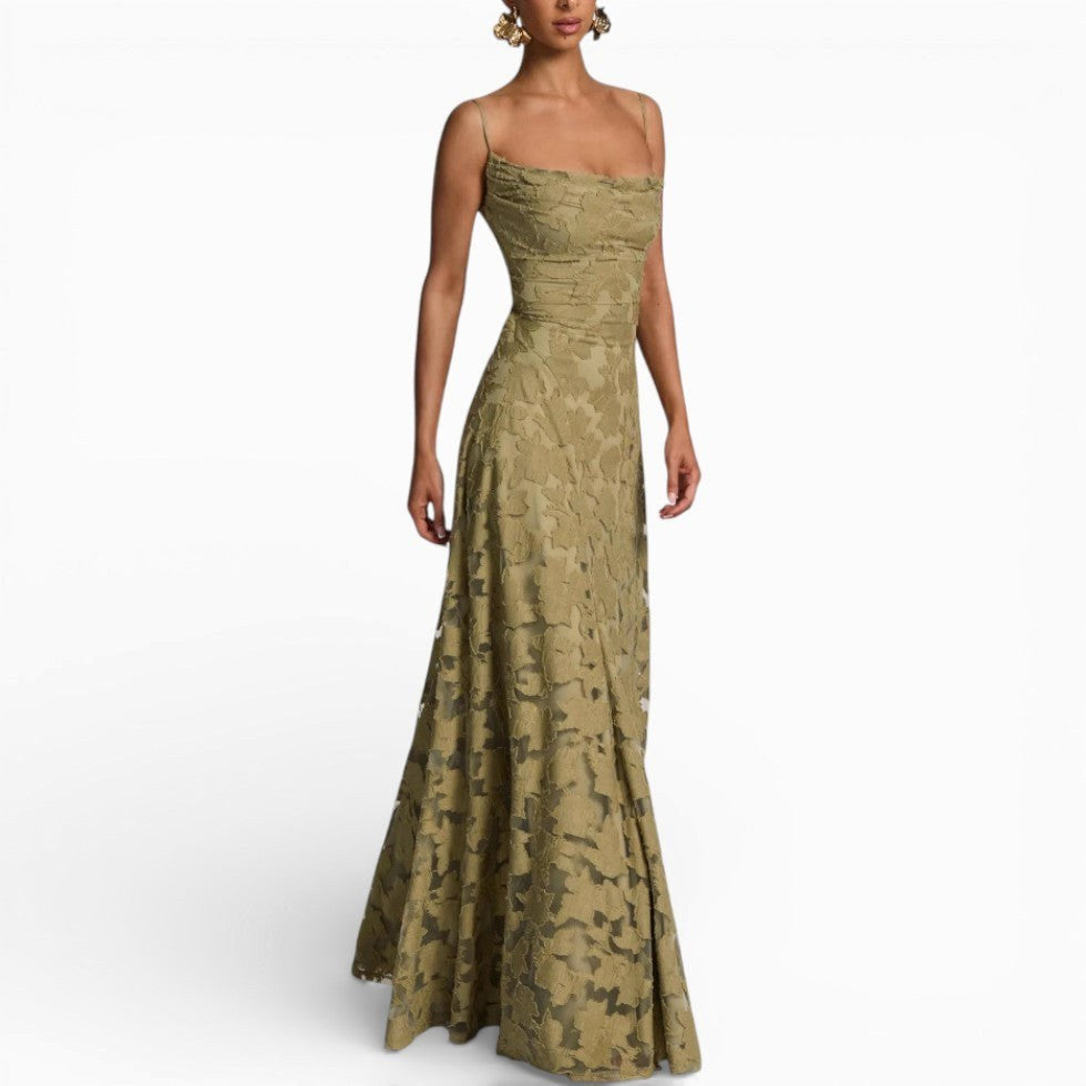 Kirra | Women's Sleeveless Maxi Dress with Floral Print, Fitted Bodice Occasion Dress | Dressific