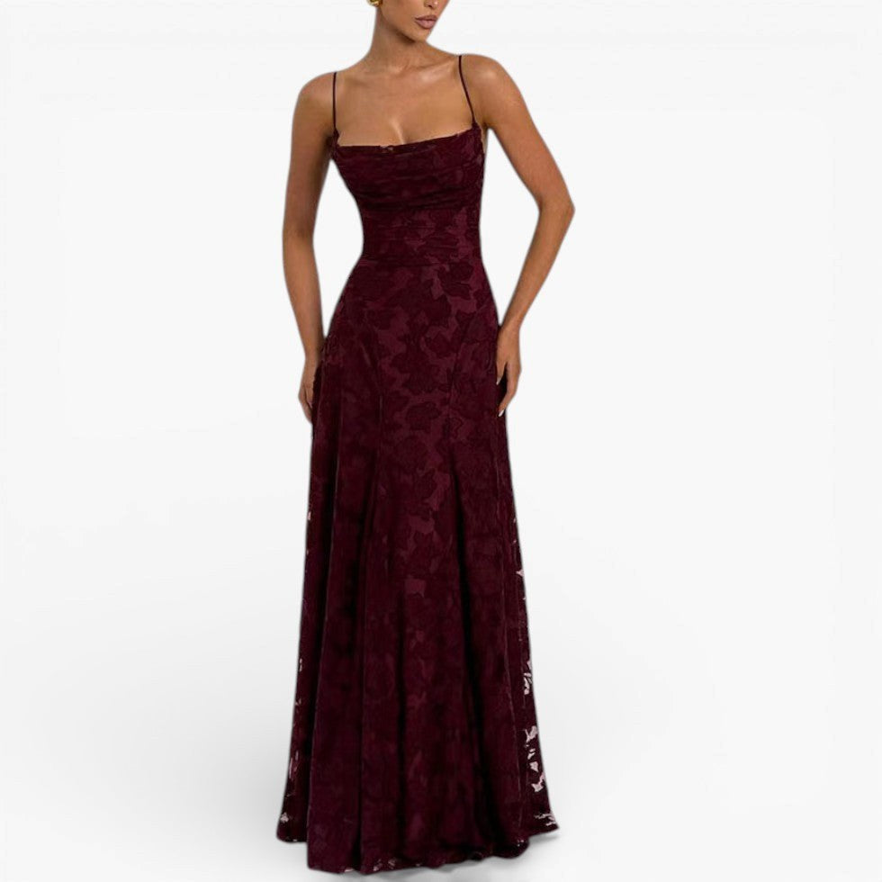 Kirra | Women's Sleeveless Maxi Dress with Floral Print, Fitted Bodice Occasion Dress | Dressific | Verde