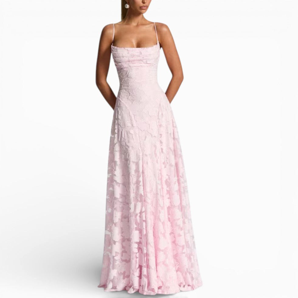 Kirra | Women's Sleeveless Maxi Dress with Floral Print, Fitted Bodice Occasion Dress | Dressific
