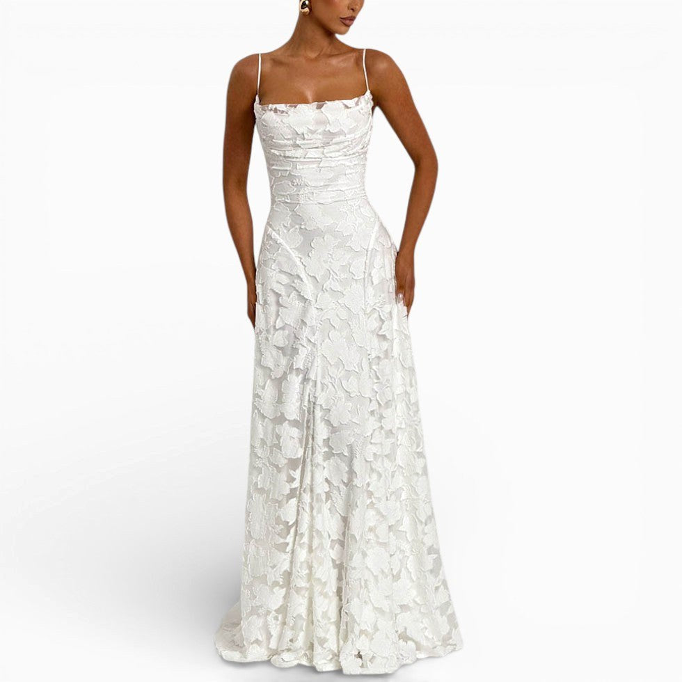 Kirra | Women's Sleeveless Maxi Dress with Floral Print, Fitted Bodice Occasion Dress | Dressific