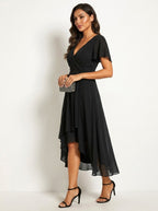 Kirsty | Women's Midi Dress with Lace Detail, Romantic Midi Dress | Dressific | Rood