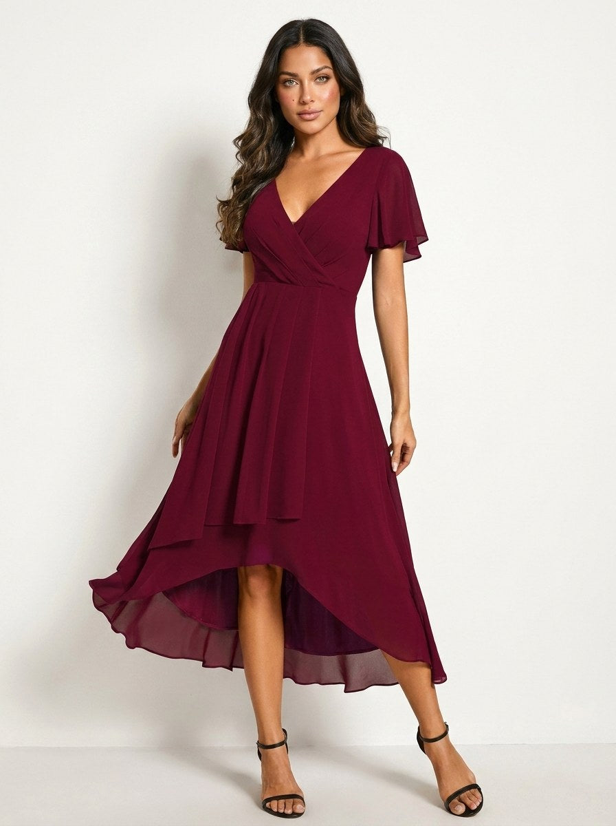 Kirsty | Women's Midi Dress with Lace Detail, Romantic Midi Dress | Dressific | Donker Groen
