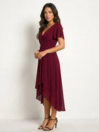 Kirsty | Women's Midi Dress with Lace Detail, Romantic Midi Dress | Dressific | Licht groen