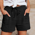Kristy | Women's Lightweight Cotton Blend Shorts, Relaxed Fit Summer Shorts | Dressific