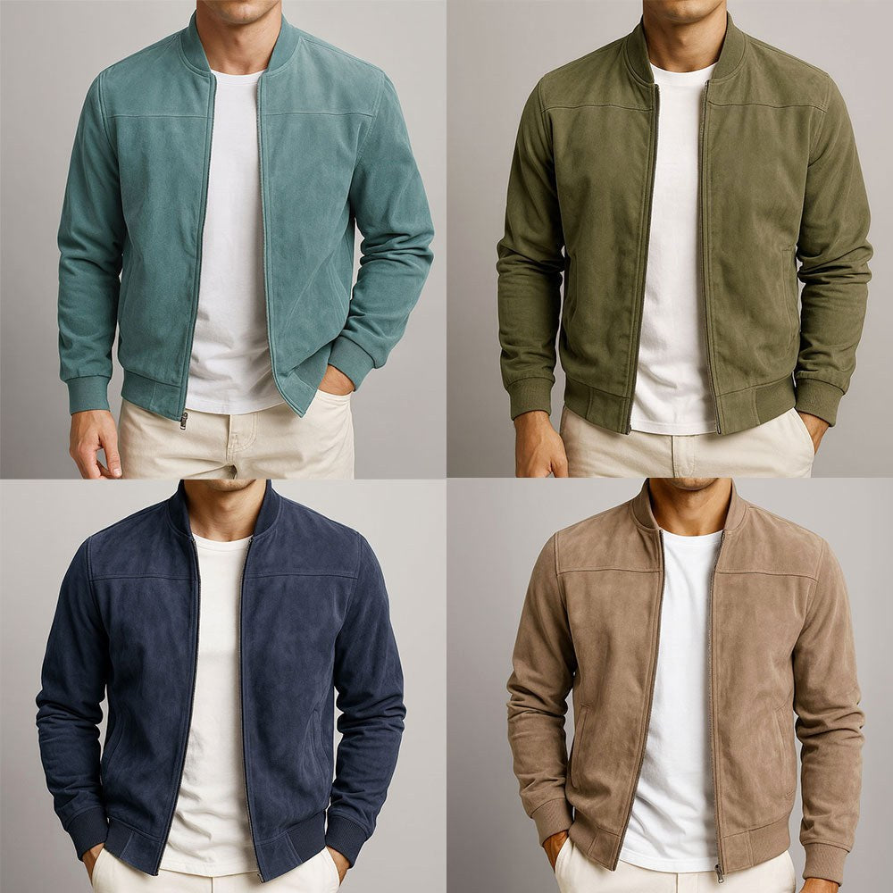 Lachlan | Men's Suede Leather Jacket, Tailored Smart Blazer | Dressific