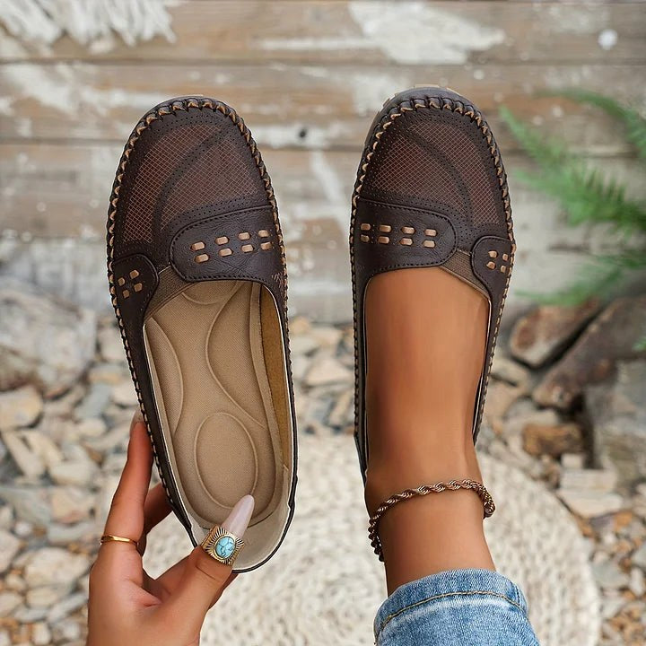 Leah | Women's Orthopedic Comfort Flats, Supportive Summer Comfort Shoes for Work and Everyday Wear
