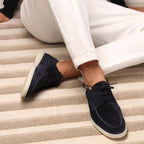 Levi | Men's Suede-Effect Lace-Up Loafers, Classic Everyday Loafers | Dressific | Armada