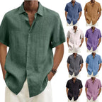 Liam | Men's Short-Sleeve Shirt, Relaxed Japanese-Style Holiday Shirt | Dressific