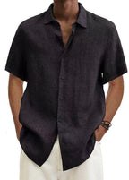 Liam | Men's Short-Sleeve Shirt, Relaxed Japanese-Style Holiday Shirt | Dressific
