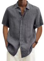 Liam | Men's Short-Sleeve Shirt, Relaxed Japanese-Style Holiday Shirt | Dressific