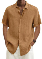 Liam | Men's Short-Sleeve Shirt, Relaxed Japanese-Style Holiday Shirt | Dressific