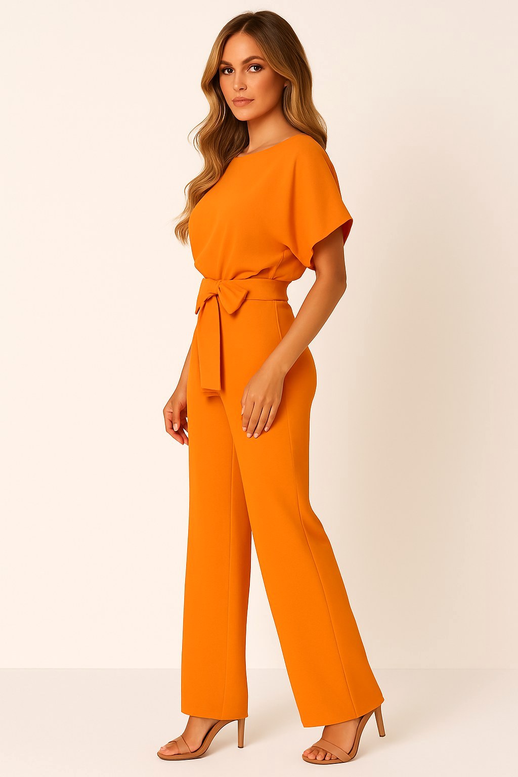 Liana | Women's Ponte Knit Batwing Jumpsuit, Relaxed-Fit One-Piece | Dressific
