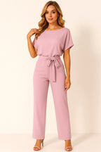 Liana | Women's Ponte Knit Batwing Jumpsuit, Relaxed-Fit One-Piece | Dressific
