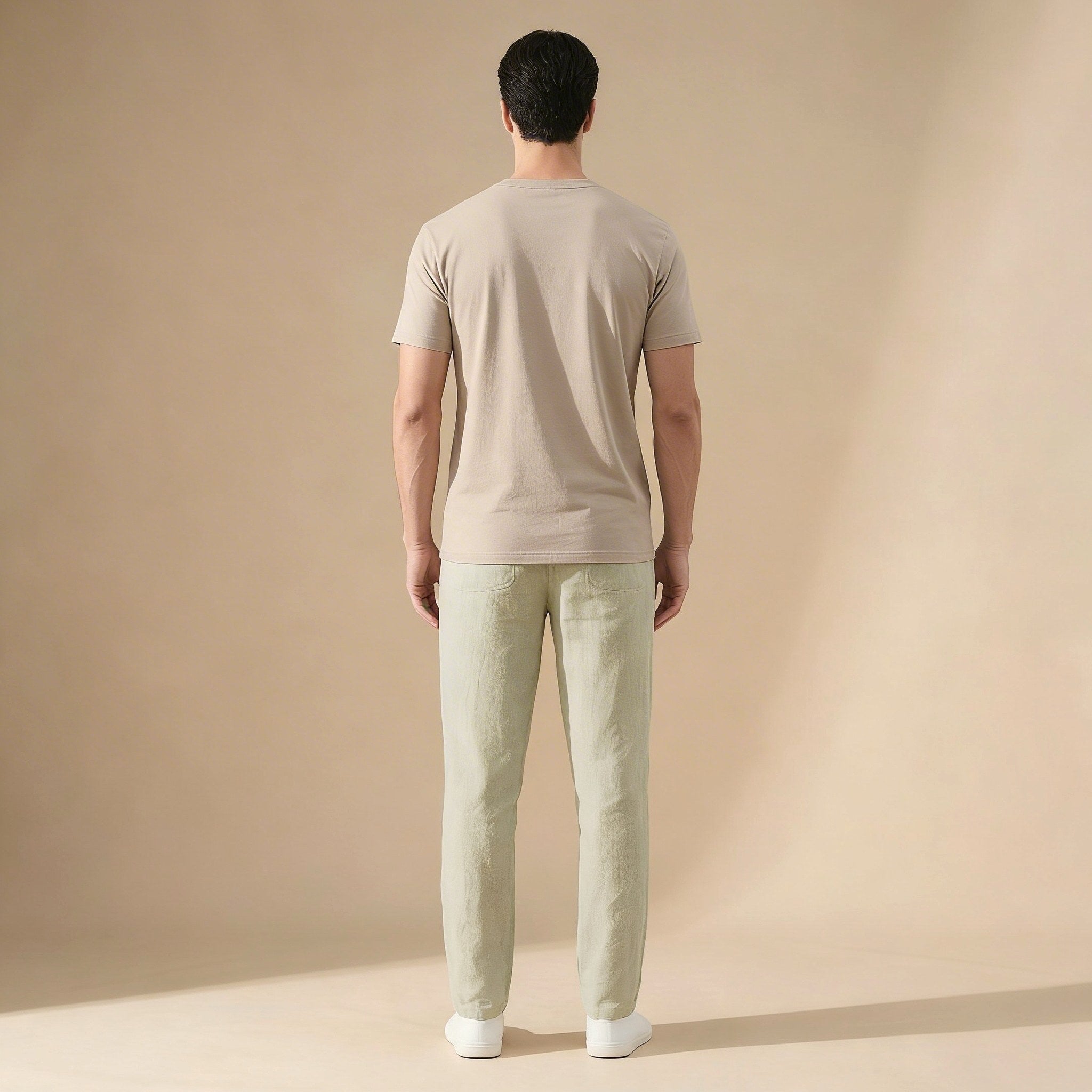 Luke | Men's Linen Trousers, Regular Fit Summer Trousers | Dressific | Blauw
