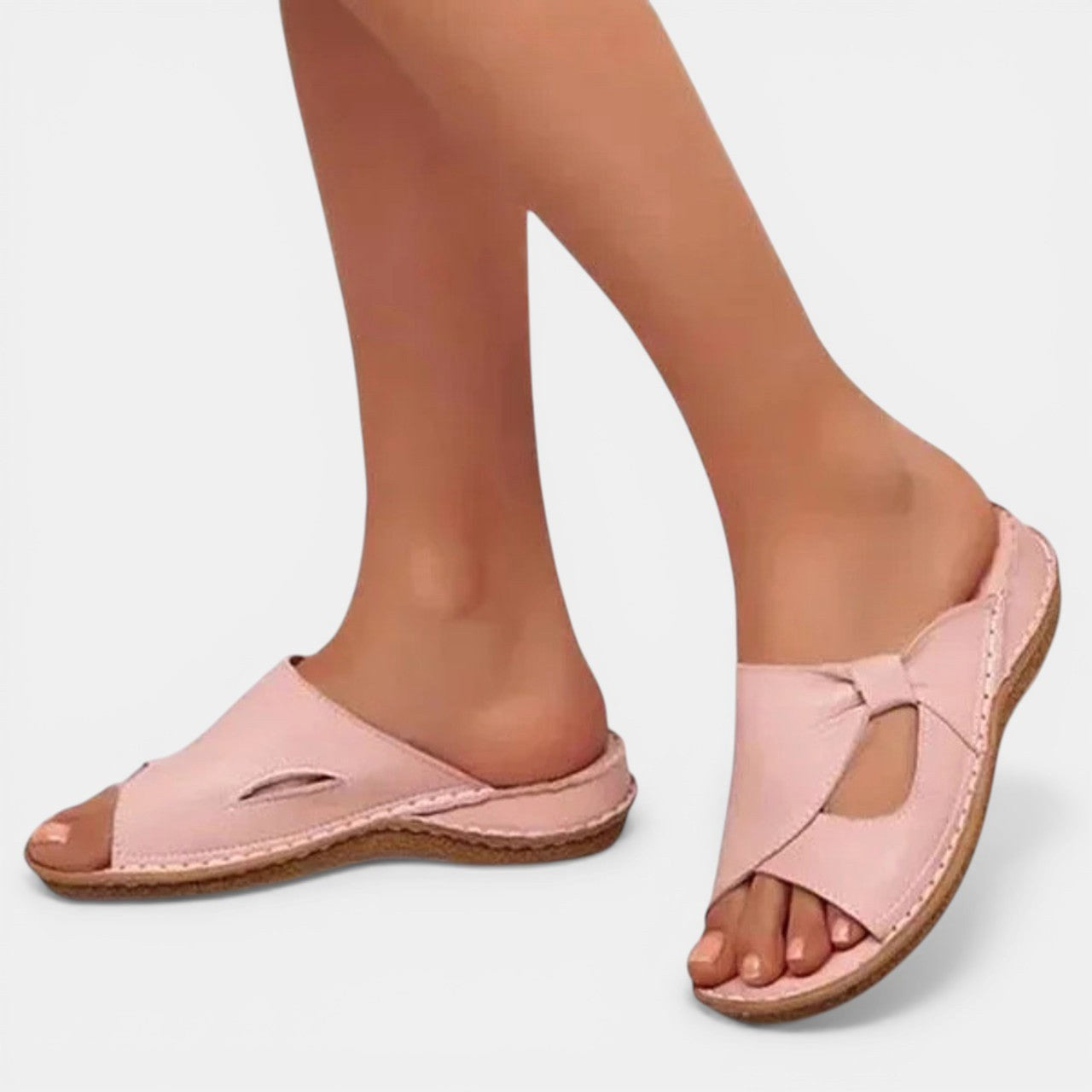Mackenzie | Women's Orthopaedic Slip-On Sandals, Comfortable Walking Sandals | Dressific | Rosa