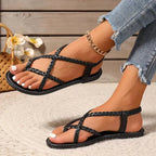 Maddison | Women's Woven-Strap Orthopaedic Sandals, Lightweight Comfort Sandals | Dressific