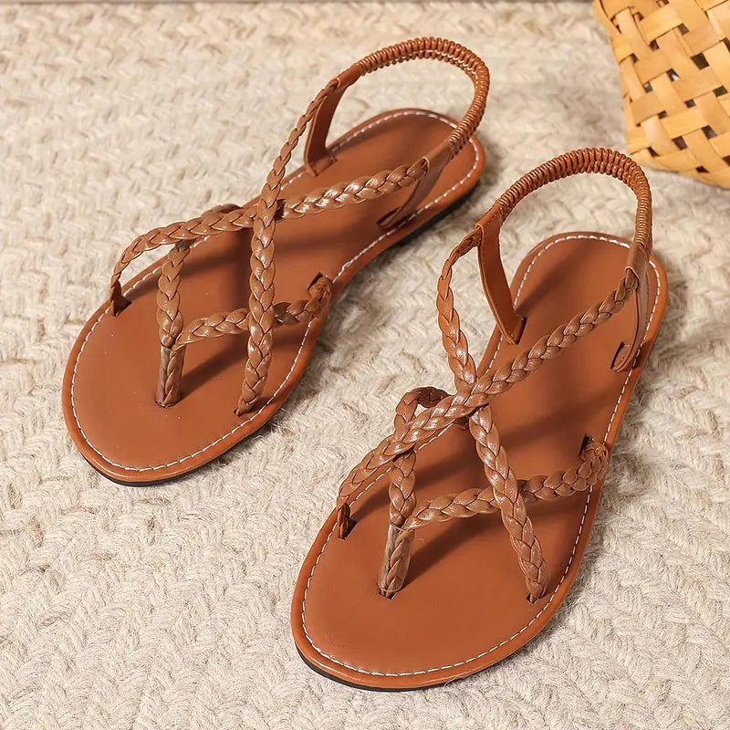 Maddison | Women's Woven-Strap Orthopaedic Sandals, Lightweight Comfort Sandals | Dressific