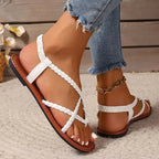 Maddison | Women's Woven-Strap Orthopaedic Sandals, Lightweight Comfort Sandals | Dressific | Bruin
