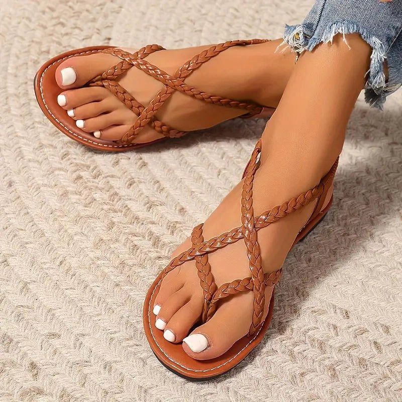 Maddison | Women's Woven-Strap Orthopaedic Sandals, Lightweight Comfort Sandals | Dressific