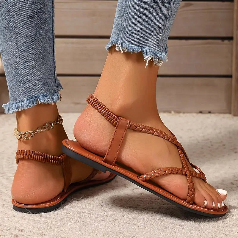 Maddison | Women's Woven-Strap Orthopaedic Sandals, Lightweight Comfort Sandals | Dressific