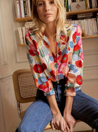 Madison | Women's Button-Down Long Sleeve Blouse with Floral Print, Lightweight Summer Top for Holidays and Casual Wear, Lightweight Summer Top for Holidays and Casual Wear - image 2
