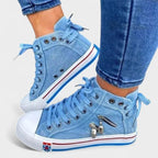 Madison | Women's Orthopedic Walking Shoes, Supportive Summer Footwear for Walking and Everyday Wear, Supportive Summer Footwear for Walking and Everyday Wear - Denim Blue