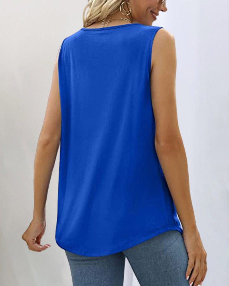 Madison | Women's Square Neck Pleated Tank Top, Lightweight Summer Top for Holidays and Casual Wear, Lightweight Summer Top for Holidays and Casual Wear - image 7