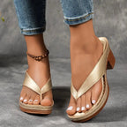 Marilyn | Women's Orthopedic Slippers with Heel Support - Gold