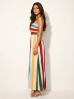 Marlee | Women's Pleated Maxi Dress, Colourful Flowing Maxi Dress | Dressific