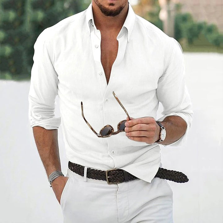 Mason | Men's Long-Sleeve Casual Shirt, Classic Formal Shirt | Dressific | Wit