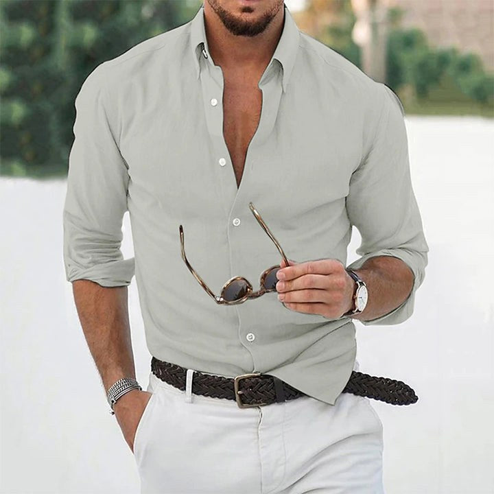 Mason | Men's Long-Sleeve Casual Shirt, Classic Formal Shirt | Dressific | Grijs