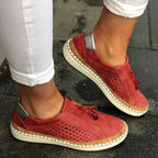 Meagan | Women's Orthopaedic Slip-On Trainers, Cushioned Comfort Shoes | Dressific | Red