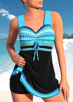 Melanie | Women's Lightweight Tankini Top, Comfortable Swim Set | Dressific | Blauw